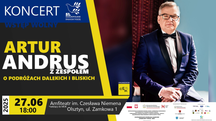 ARTUR ANDRUS - 27.06.2025 - KONCERT 51. OGÓLNOPOLSKICH SPOTKAŃ ZAMKOWYCH "ŚPIEWAJMY POEZJĘ"