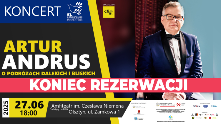 ARTUR ANDRUS - 27.06.2025 - KONCERT 51. OGÓLNOPOLSKICH SPOTKAŃ ZAMKOWYCH "ŚPIEWAJMY POEZJĘ"