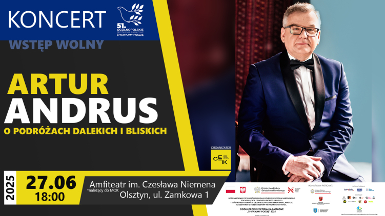 ARTUR ANDRUS - 27.06.2025 - KONCERT 51. OGÓLNOPOLSKICH SPOTKAŃ ZAMKOWYCH "ŚPIEWAJMY POEZJĘ"