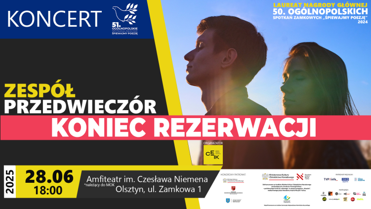28.06.2025 - ZESPÓŁ PRZEDWIECZÓR - KONCERT  51. OGÓLNOPOLSKICH SPOTKAŃ ZAMKOWYCH "ŚPIEWAJMY POEZJĘ"