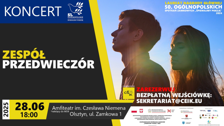 28.06.2025 - ZESPÓŁ PRZEDWIECZÓR - KONCERT  51. OGÓLNOPOLSKICH SPOTKAŃ ZAMKOWYCH "ŚPIEWAJMY POEZJĘ"