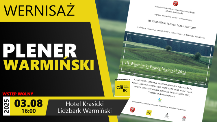 03.08.2025 - Wernisaż III Pleneru Warmińskiego w Hotelu Krasicki Lidzbark Warmiński