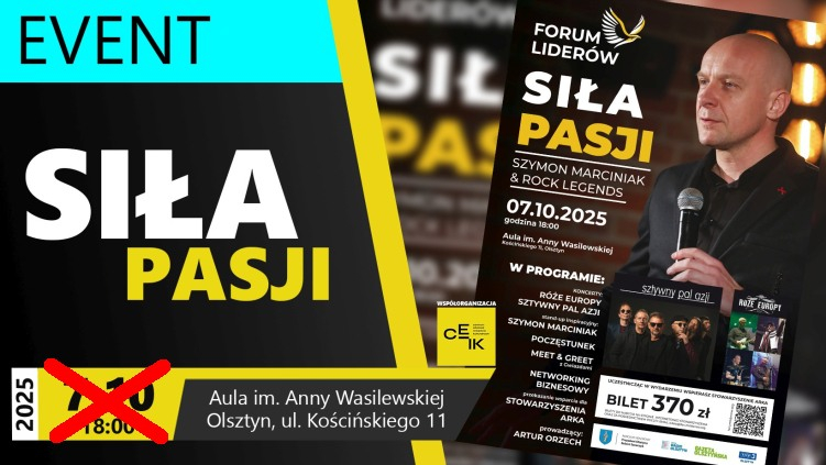 Uwaga ! Spotkanie przełożone - SIŁA PASJI - SZYMON MARCINIAK I LEGENDY POLSKIEGO ROCKA